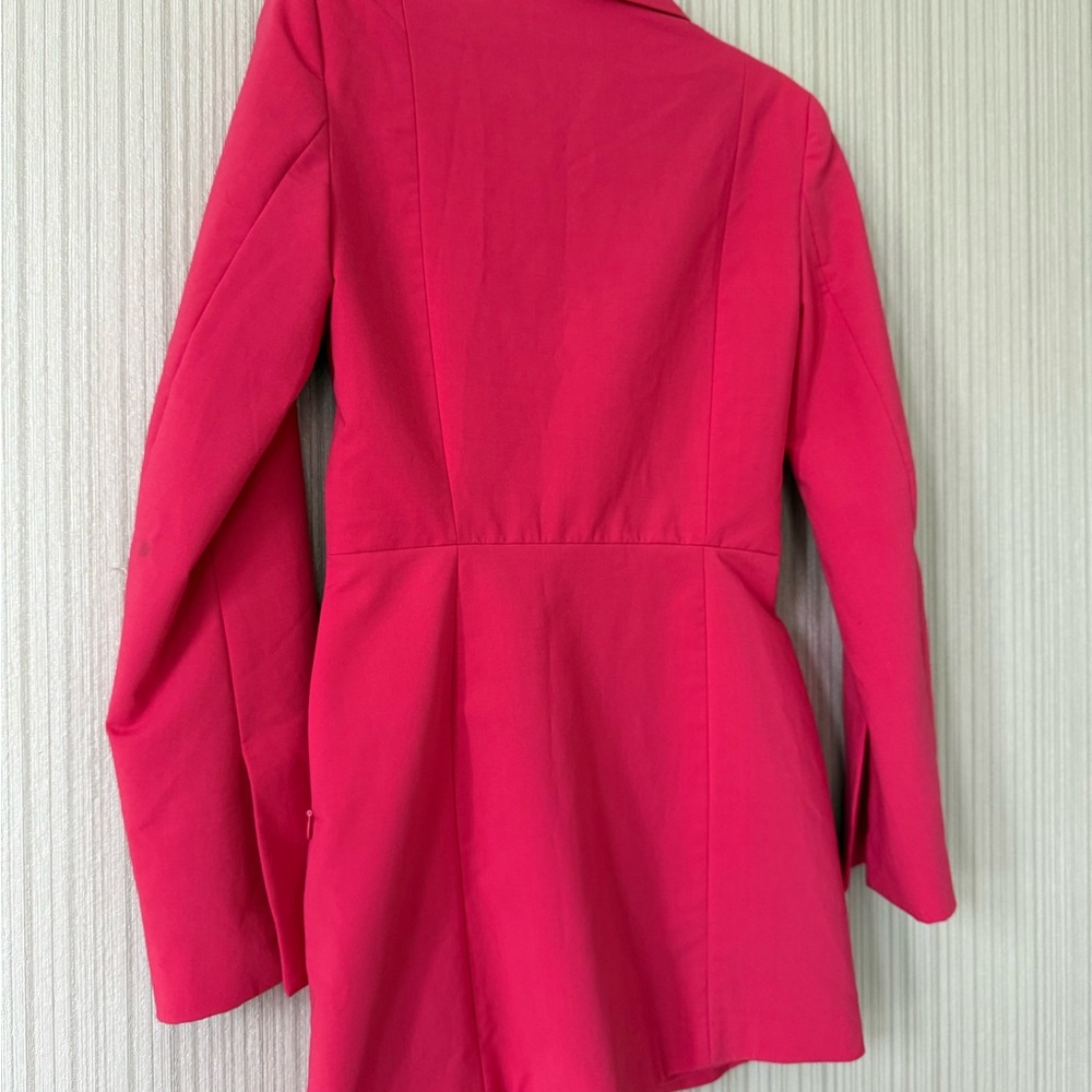 Zara Hot Pink Cutout Blazer Jacket Dress - Picture 4 of 5